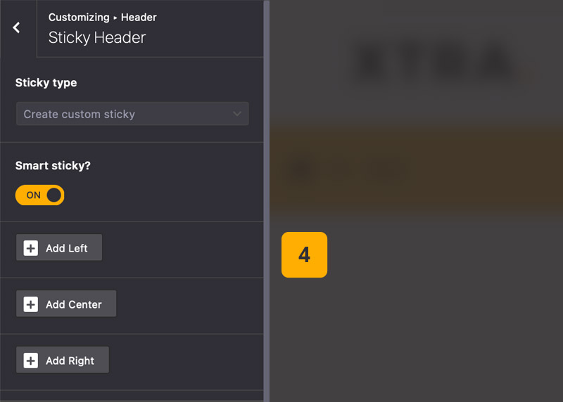 Sticky header custom Sticky header custom