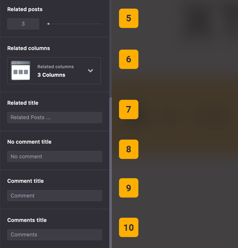 Theme options blog single settings 2 Theme options blog single settings 2