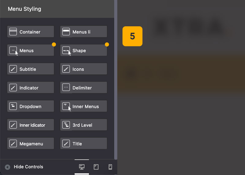 Theme options header 2 Theme options header 2