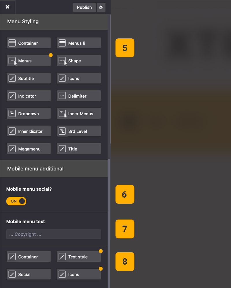 Theme options mobile header 2 Theme options mobile header 2
