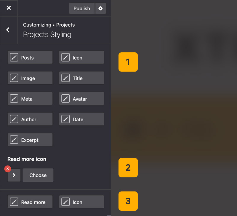 Theme options portfolio styling Theme options portfolio styling