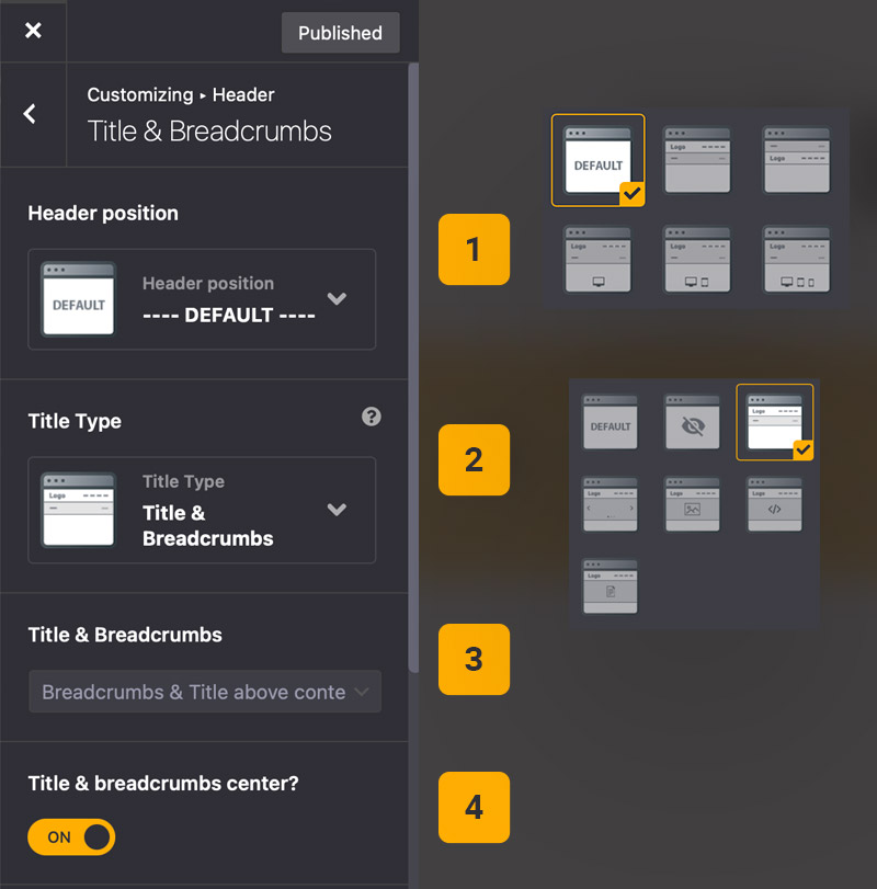 Theme options title breadcrumbs Theme options title breadcrumbs