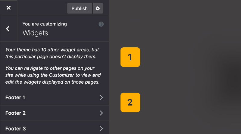 Theme options widgets Theme options widgets
