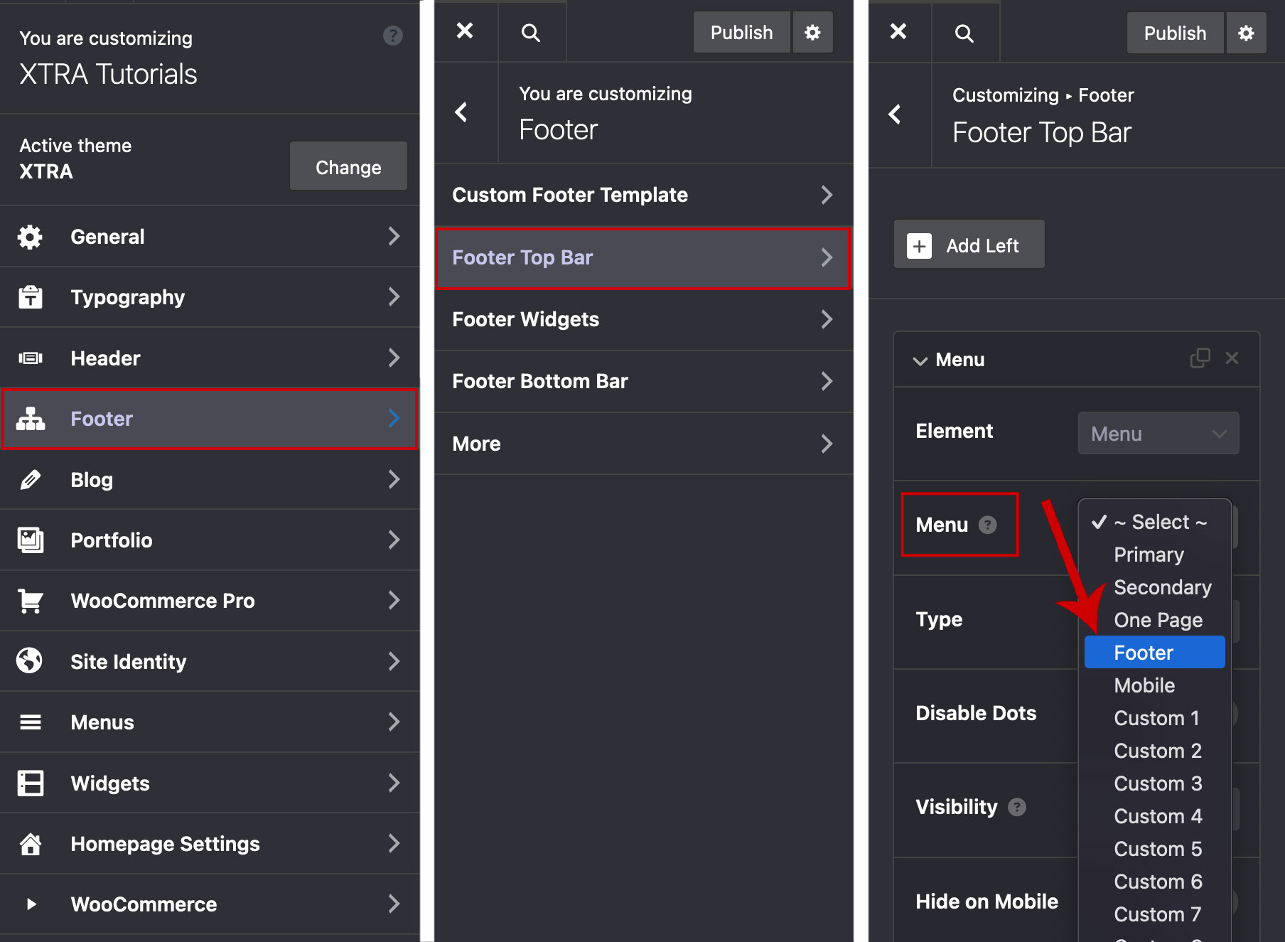 Footer menu Footer menu