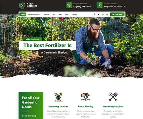 Gardening for landing Gardening for landing