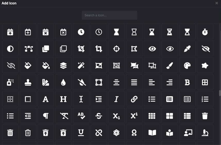 Icons library Icons library