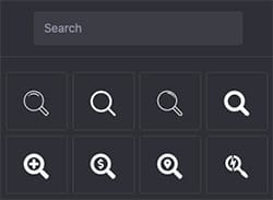 Icons search